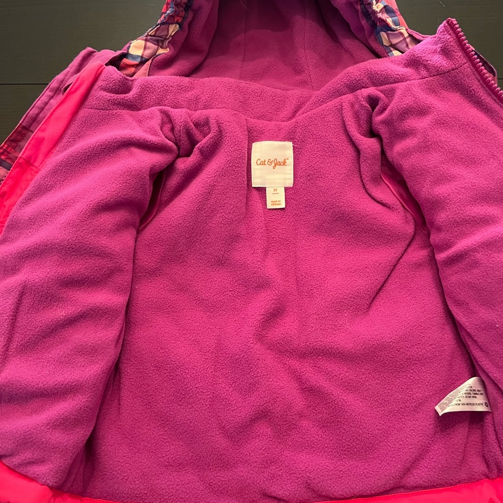 Toddler Girl plaid Winter Jacket